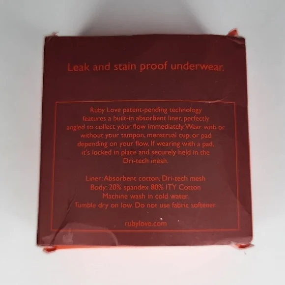 Ruby Leak Proof Underwear Black 3XL New In Box - Picture 2 of 6